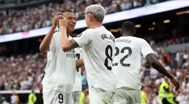 Kylian Mbappe nets his maiden La Liga goals in Real Madrid's victory over Betis