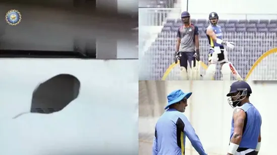 Virat Kohli shatters Chepauk boundary near India dressing room with powerful six; shares candid conversation with Gambhir later