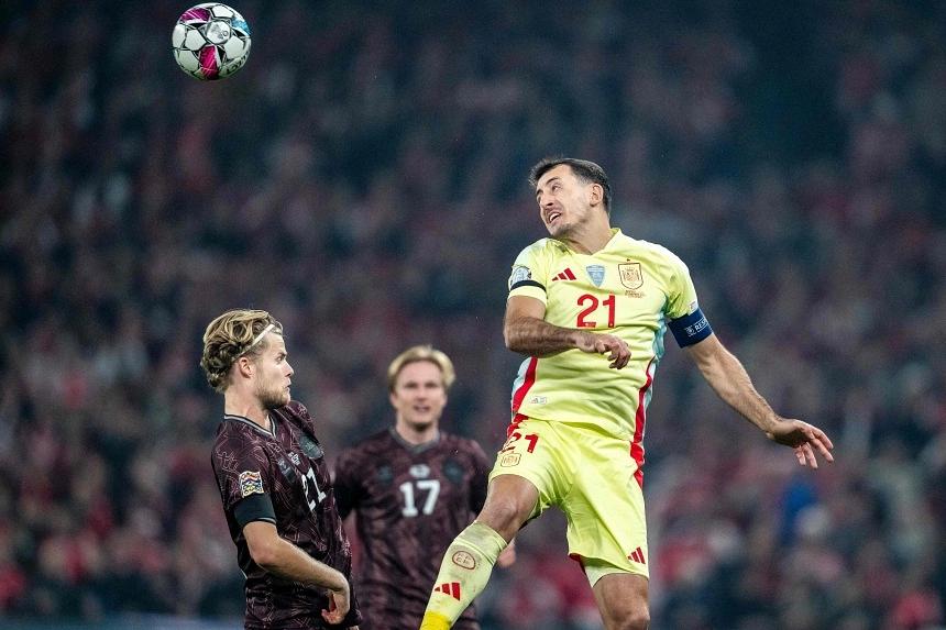 Spain emerges victorious against Denmark to secure Nations League group victory