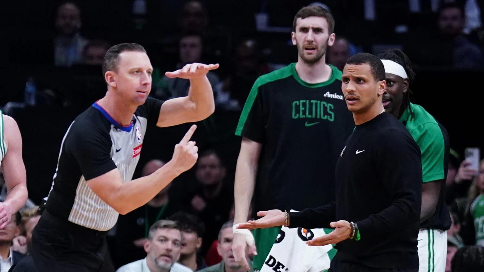 The NBA penalizes Celtics coach Joe Mazzulla $35,000 for misconduct towards game official